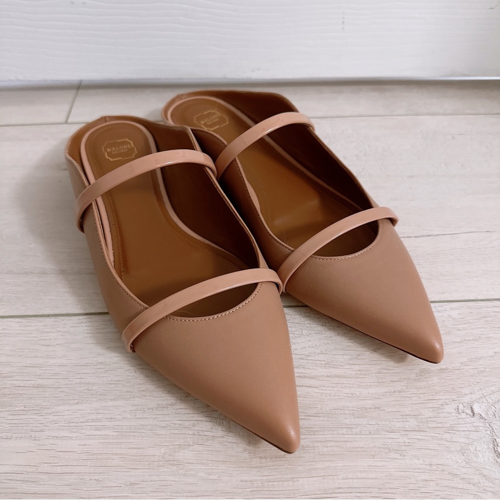Malone Souliers Maureen Flat Mules Nude/Blush, 38.5
